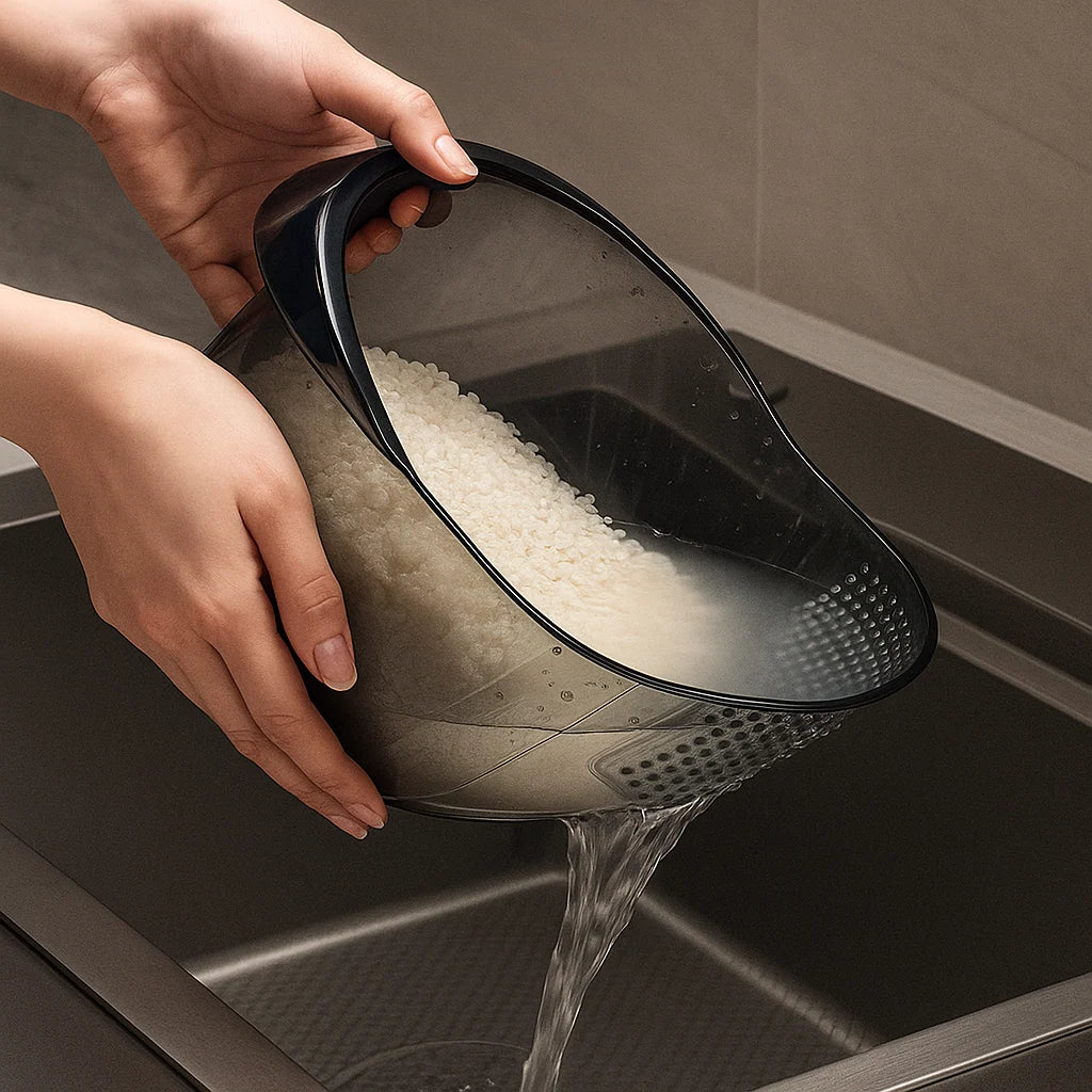 Produce Colander Fine-Filter Tilted Easy-Drain Design