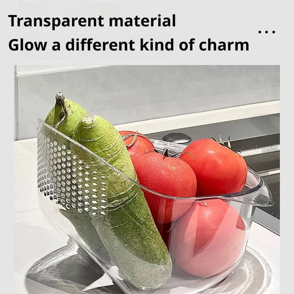 Produce Colander Fine-Filter Tilted Easy-Drain Design