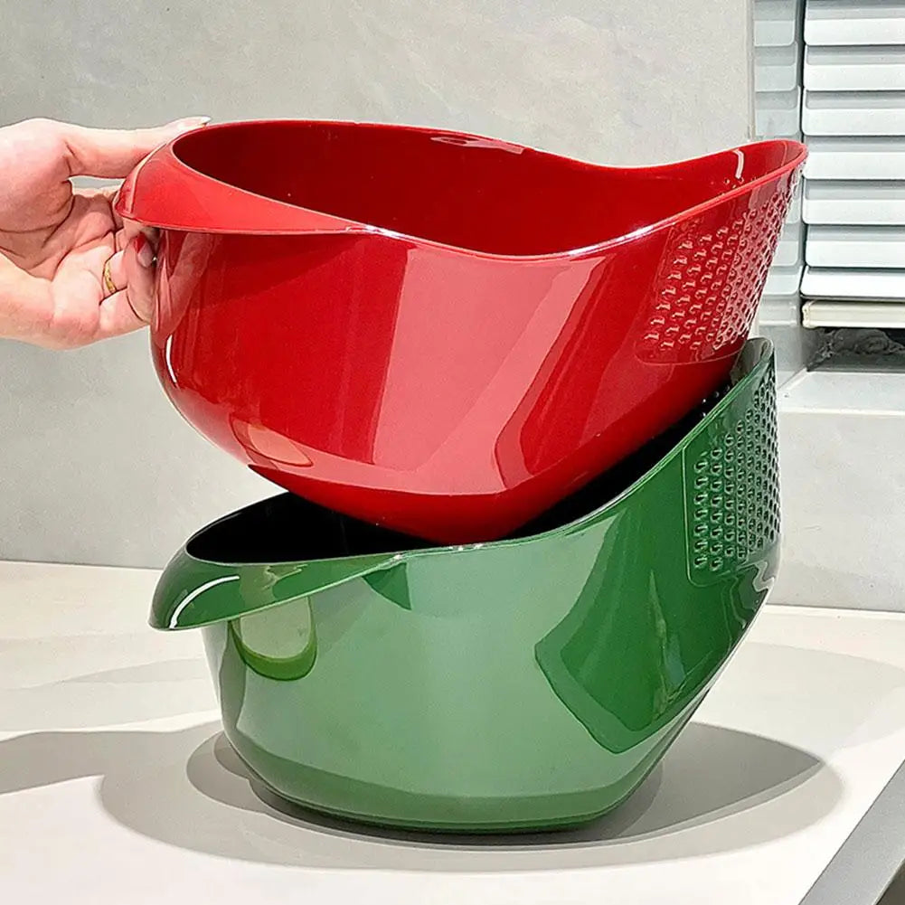 Produce Colander Fine-Filter Tilted Easy-Drain Design