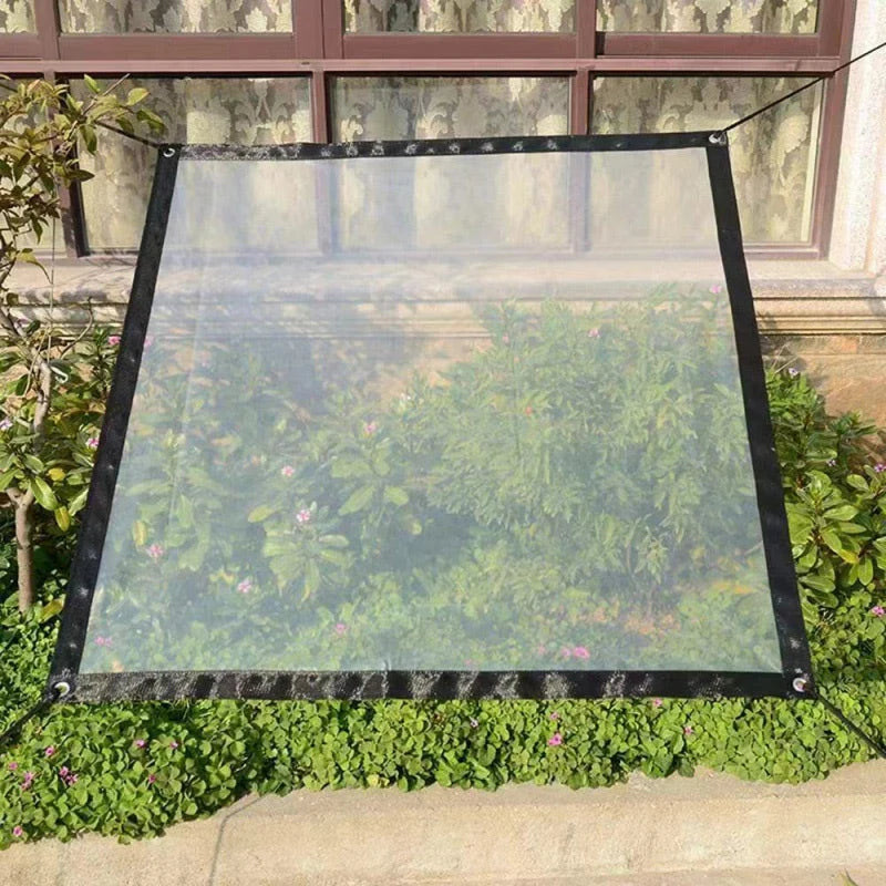Protective Tarp Clear Weather-Resistant Tear-Resistant