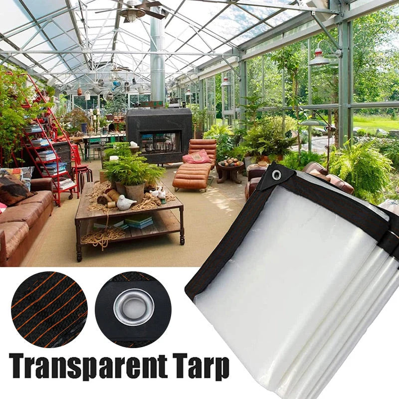 Protective Tarp Transparent Tear-Resistant Weather-Resistant Light-Transmitting