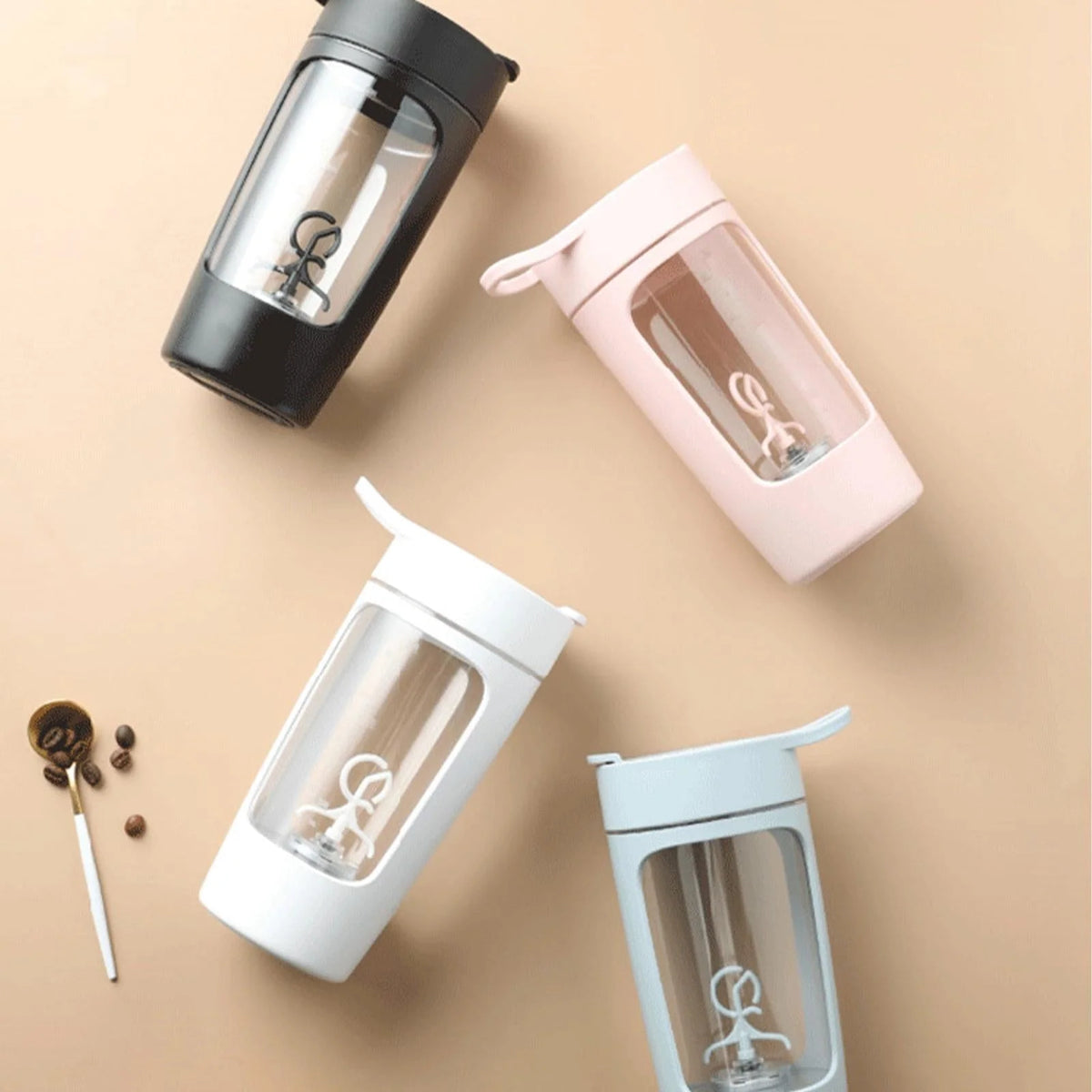Protein Shaker Bottle Electric BPA-Free 22 Oz Self-Cleaning
