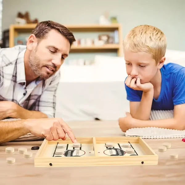 Puck Game Solid Wood Two Player Portable