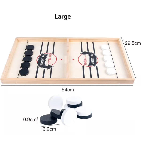 Puck Game Solid Wood Two Player Portable