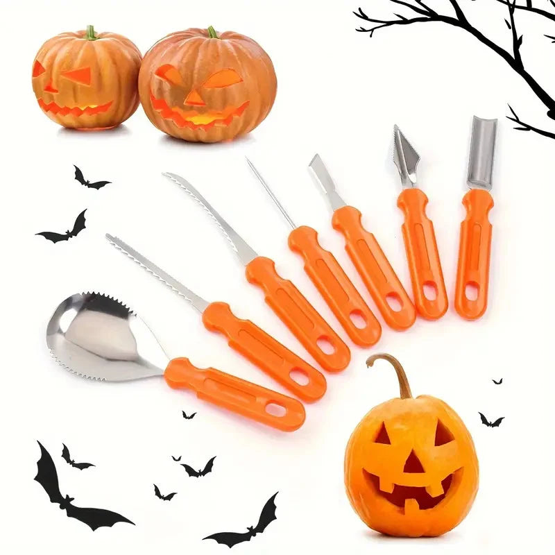 Pumpkin Carving Tool Set Stainless Steel Blades Storage Bag