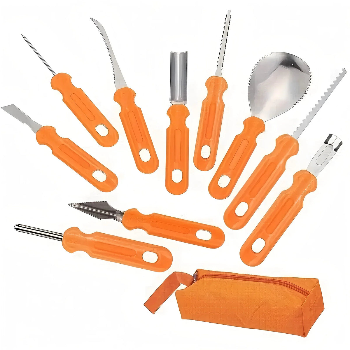 Pumpkin Carving Tool Set Stainless Steel Blades Storage Bag