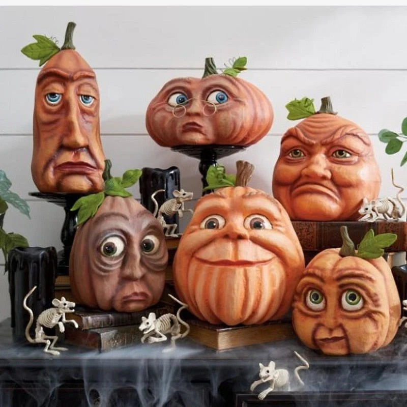 Pumpkin Garden Ornament Weather-Resistant Resin UV-Resistant Stable Base