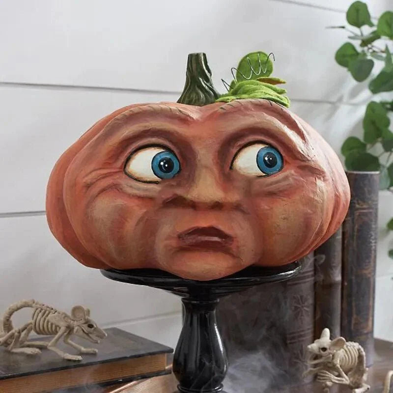 Pumpkin Garden Ornament Weather-Resistant Resin UV-Resistant Stable Base