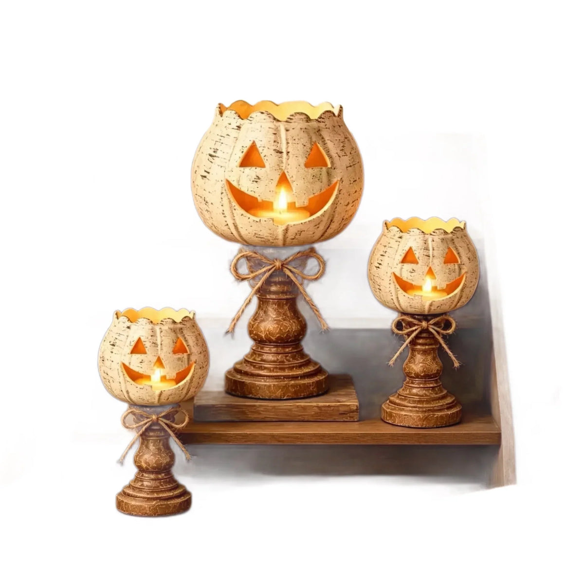 Pumpkin Lamp Warm LED Durable Plastic Indoor & Outdoor