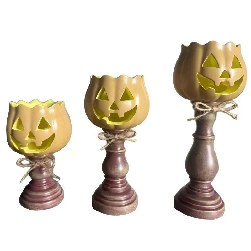 Pumpkin Lamp Warm LED Durable Plastic Indoor & Outdoor