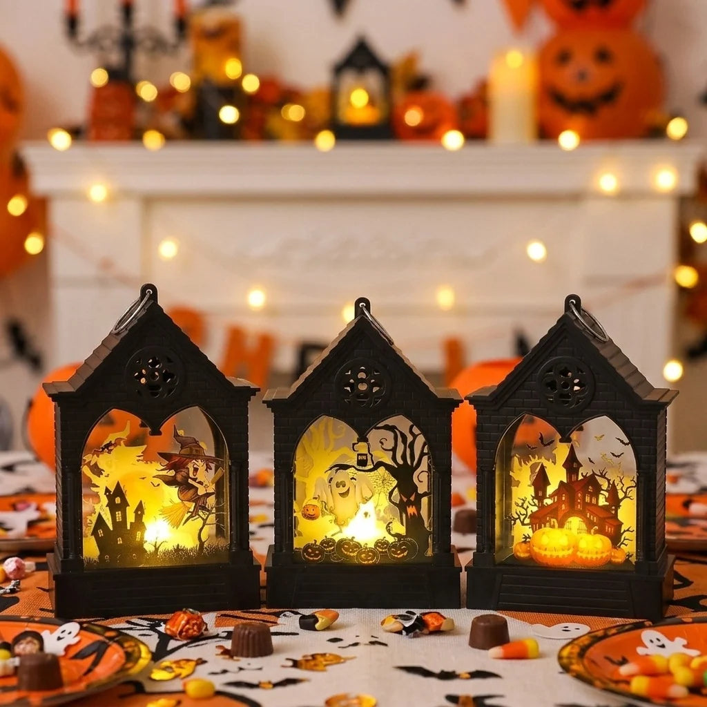 Pumpkin Lantern Flameless LED Hanging Eco-Friendly Plastic