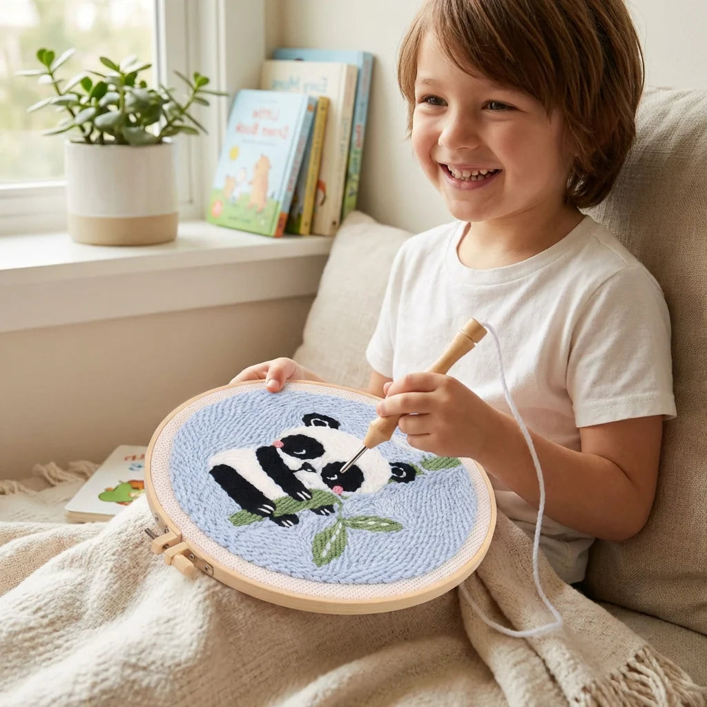 Punch Needle Kit Adjustable Loop & Pre Printed Patterns
