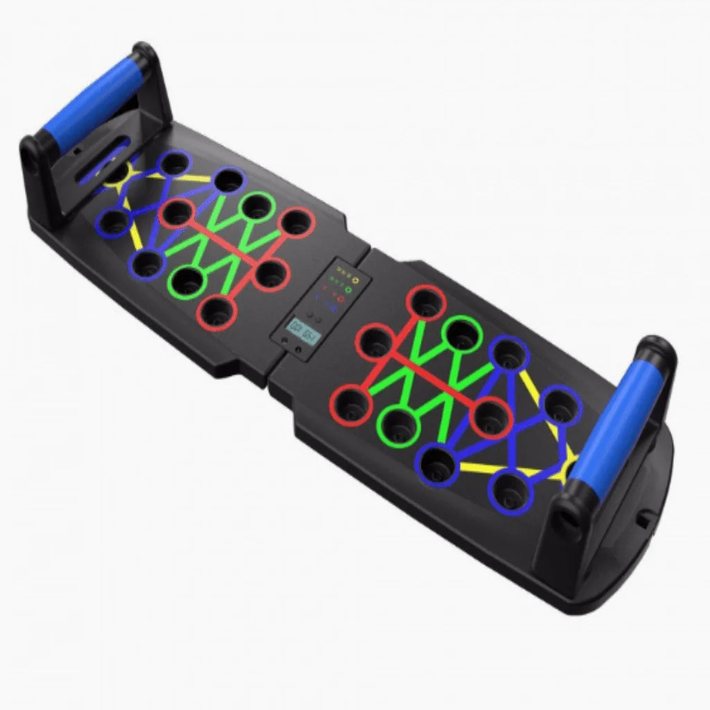 Push-Up Board Color-Coded Grip Positions Compact Portable Design