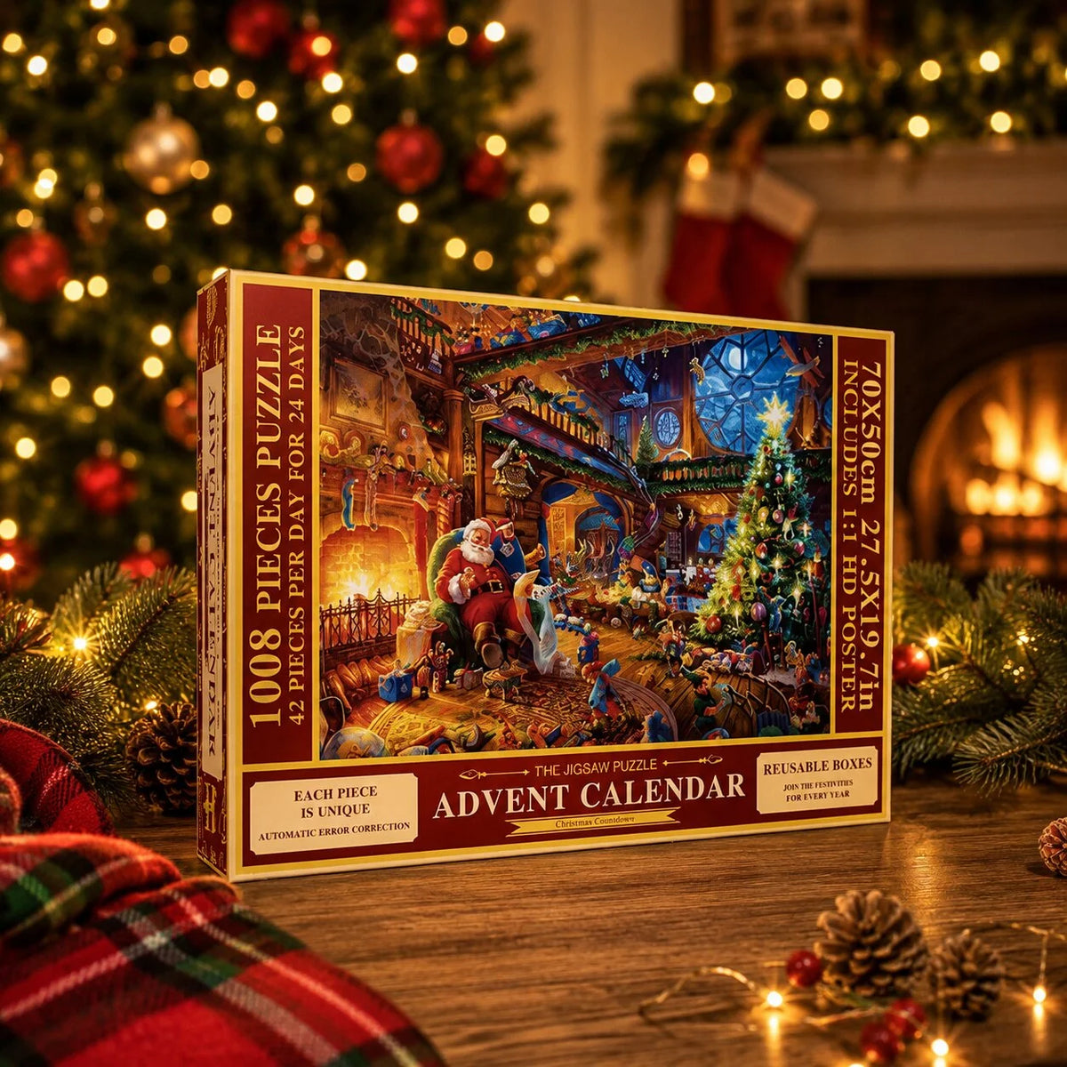 Puzzle Advent Calendar 1,008 Pieces 24 Daily Compartments