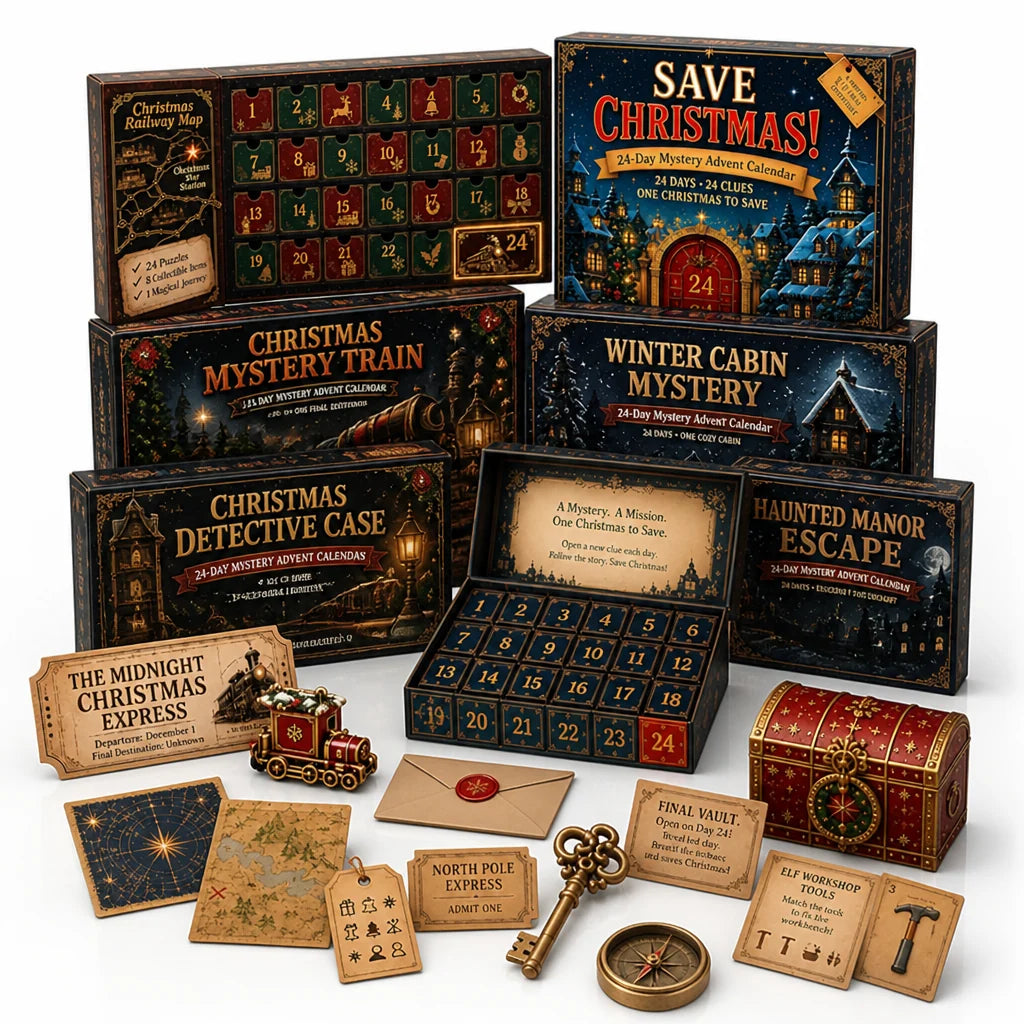 Puzzle Advent Calendar 24-Day Escape Room Challenges