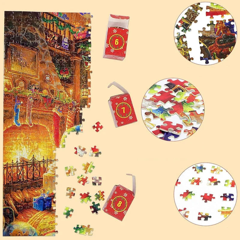 Puzzle Advent Calendar Winter Scene 24 Day 1008 Pieces