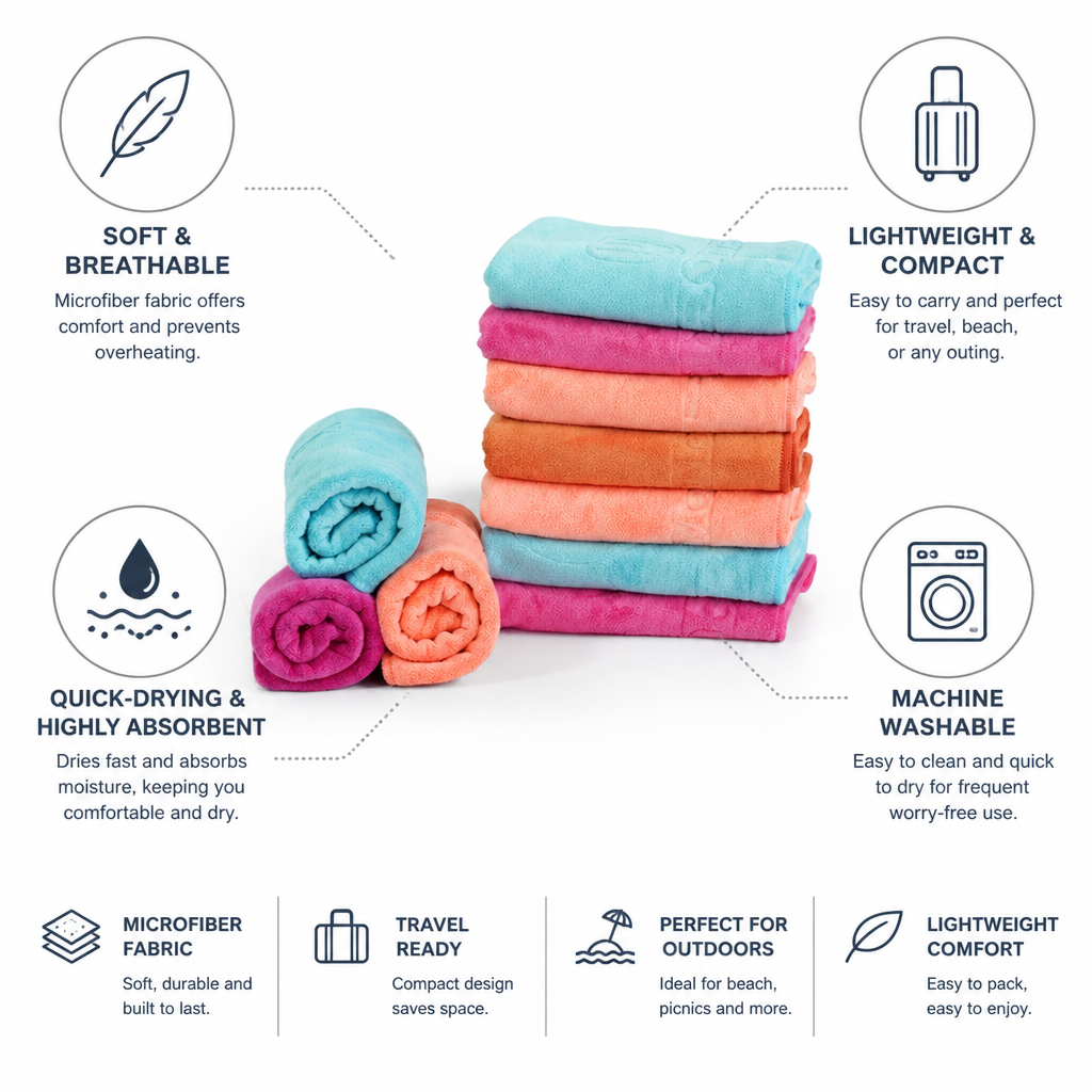 Quick-Dry Microfiber Beach Blanket