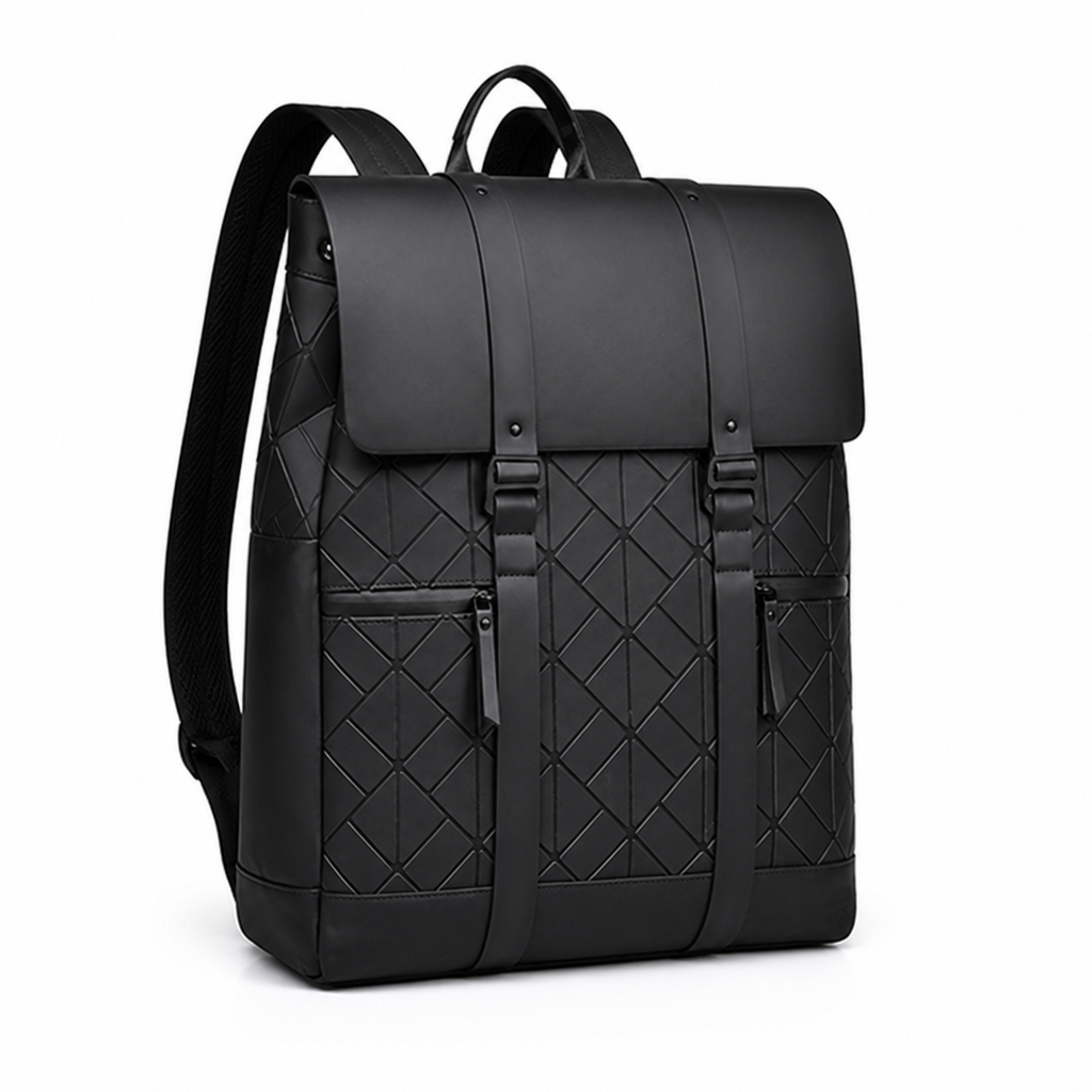 Quilted Water-Resistant Backpack (Padded Straps)