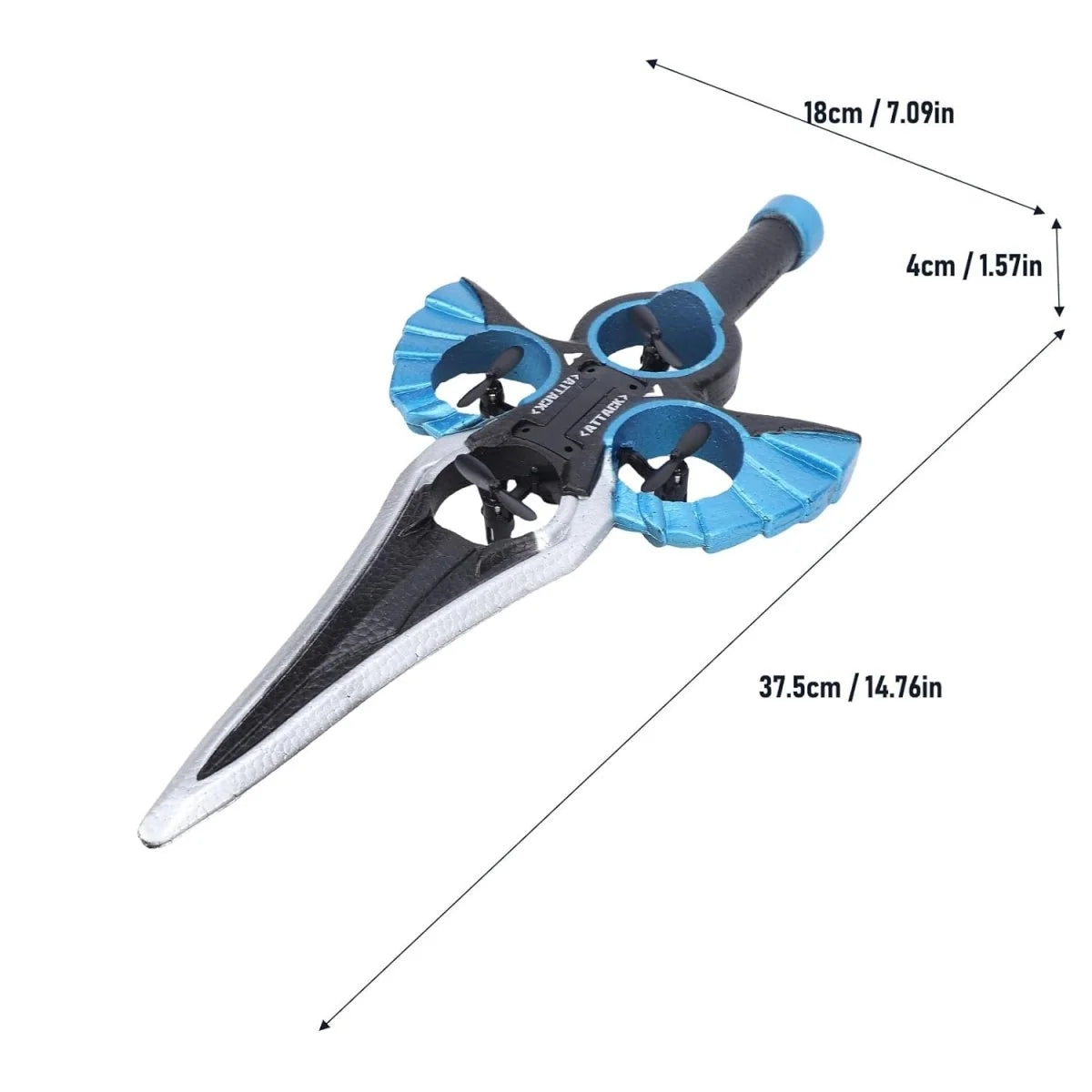 RC Drone Sword-Shaped 360° Rotation LED Lighting Rechargeable