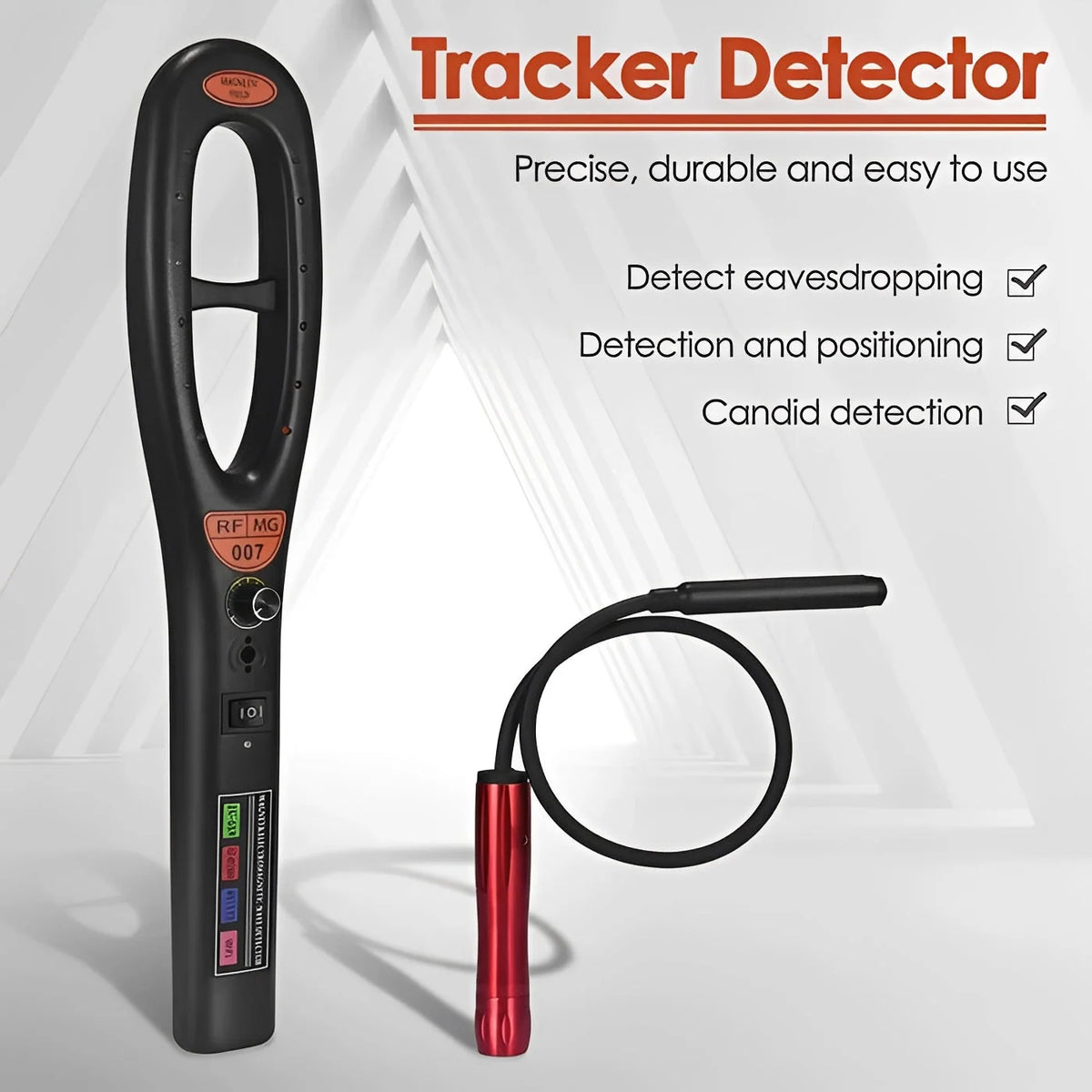 RF Bug Detector 32.8-Foot Range Focus Tube