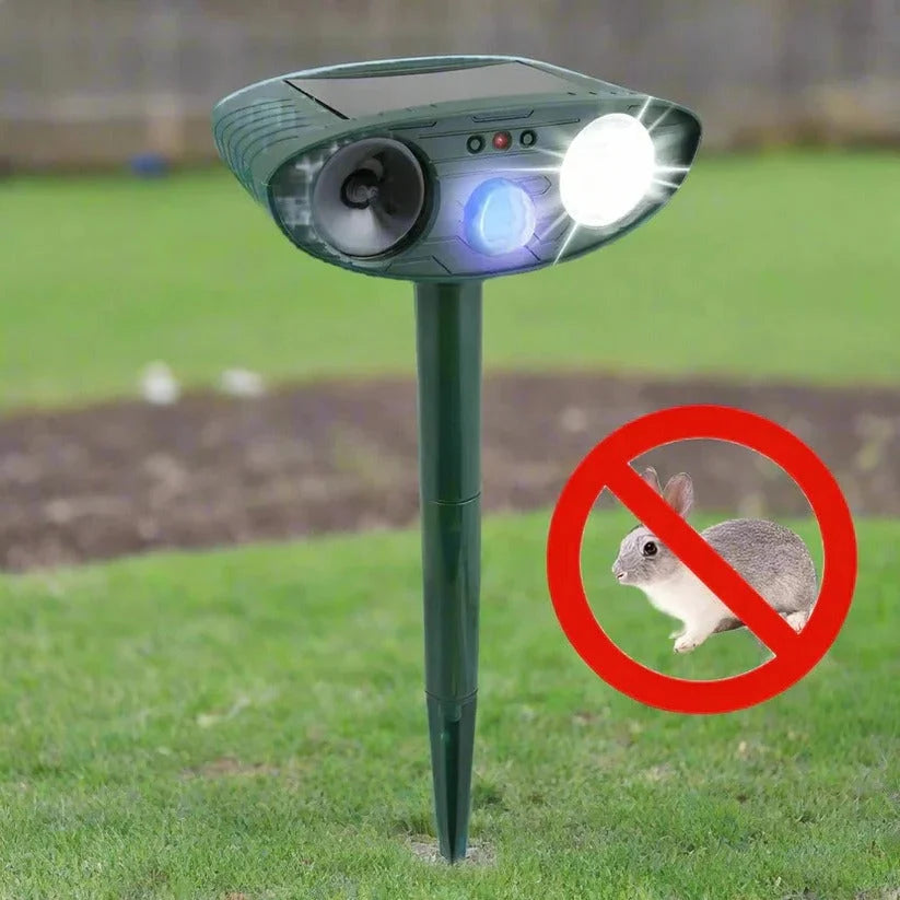 Rabbit Repeller Solar-Powered Ultrasonic Motion-Activated