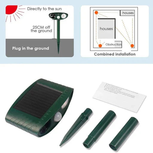 Rabbit Repeller Solar-Powered Ultrasonic & Motion-Activated