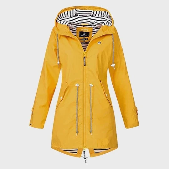Rain Jacket Long Waterproof Adjustable Hood
