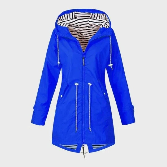 Rain Jacket Long Waterproof Adjustable Hood