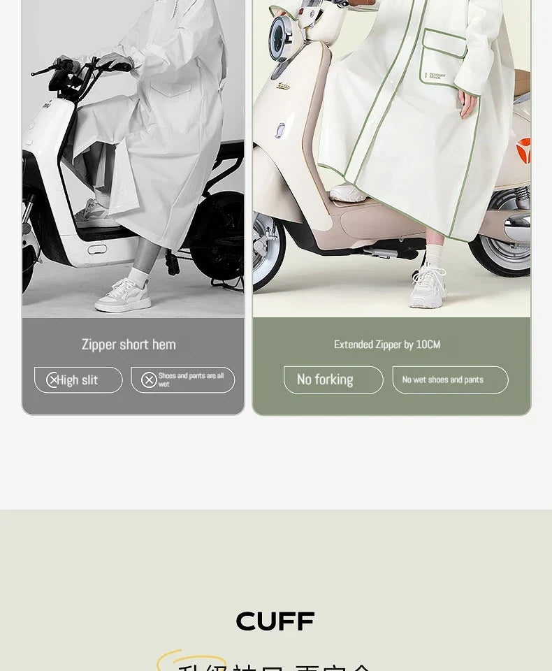 Raincoat Long Hooded Packable Clear Visor Backpack Room