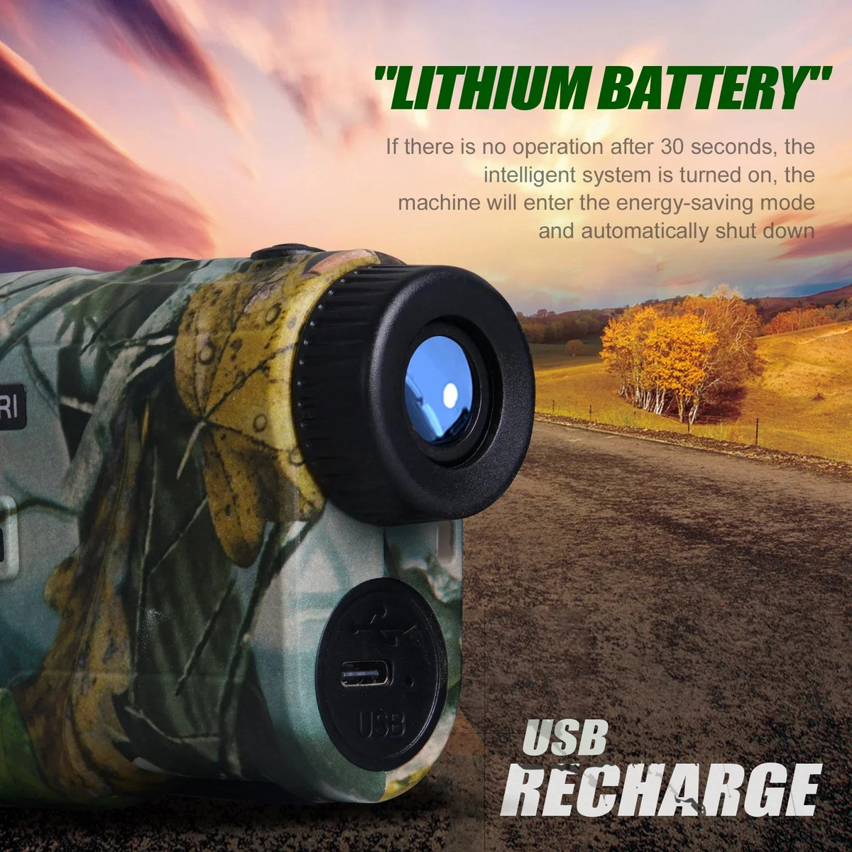 Rangefinder 1,000m Range Angle & Height Rechargeable