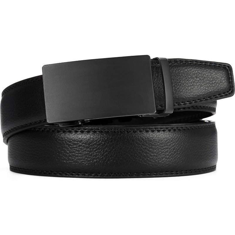 Ratchet Belt Full-Grain Leather 32-Position Micro-Adjustable