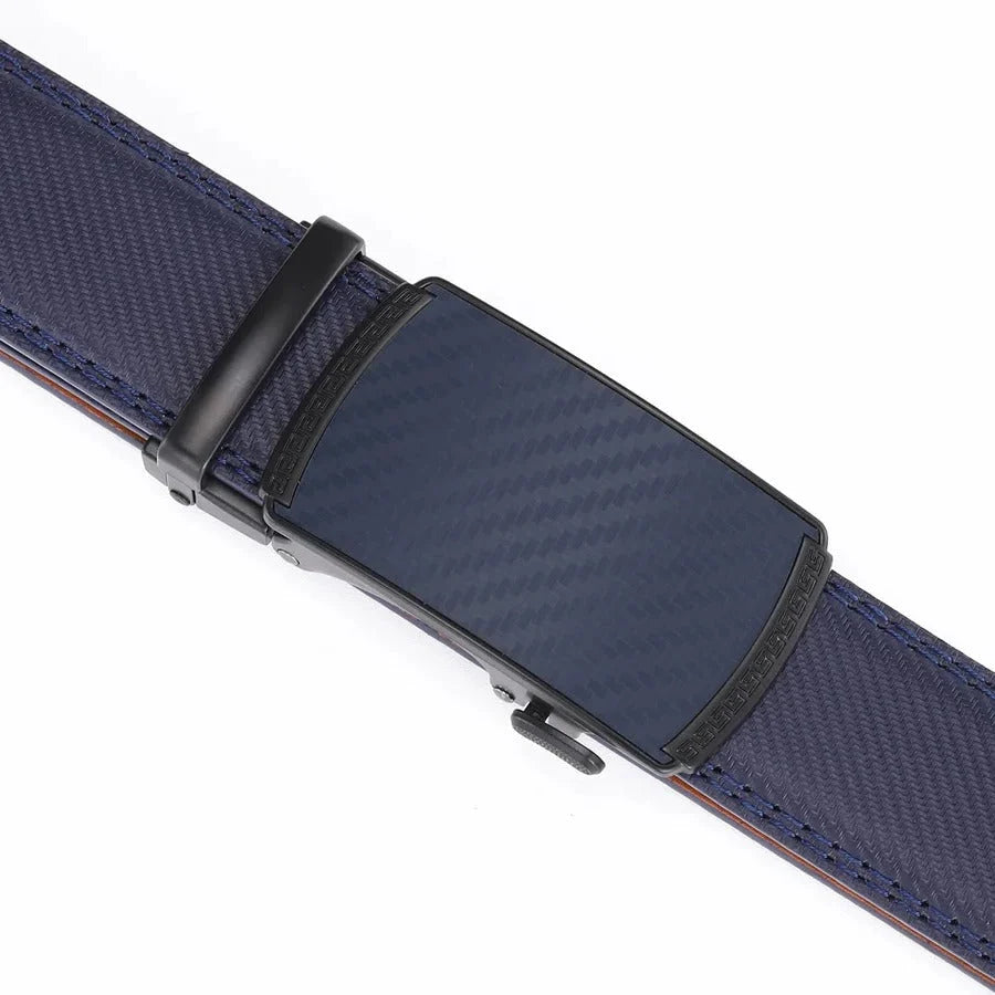 Ratchet Belt Genuine Cowhide Quarter-Inch Adjustments Polished Buckle