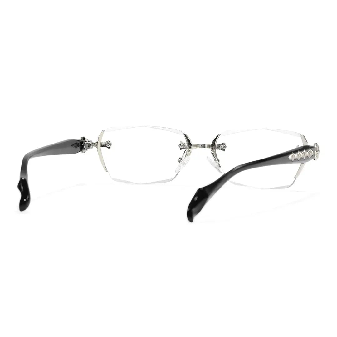 Reading Glasses Blue Light Filter Rimless Metal 2-Piece Set