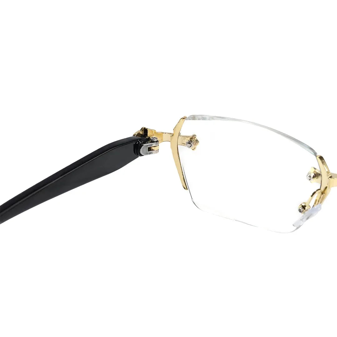 Reading Glasses Blue Light Filter Rimless Metal 2-Piece Set