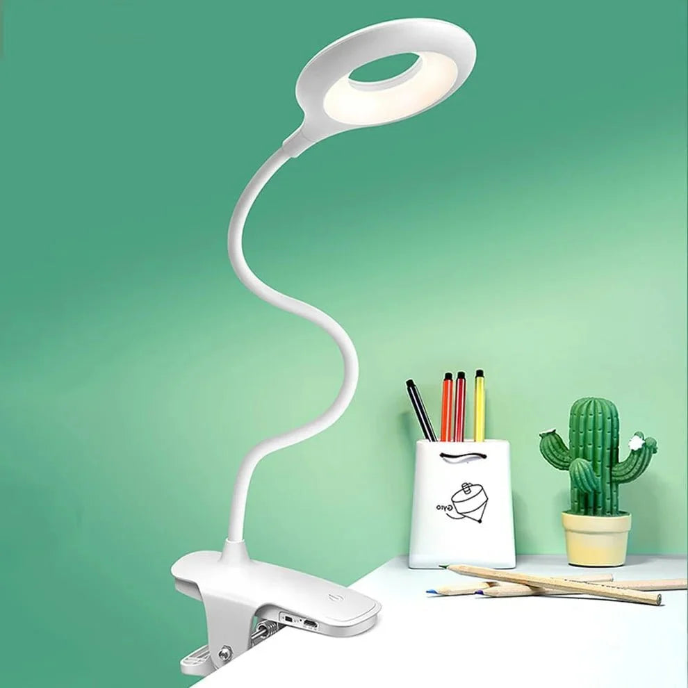 Reading Lamp Clip-On Dimmable USB Powered Adjustable Neck