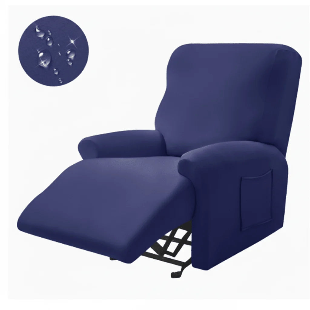 Recliner Cover Thick Padded With Cup Holders & Side Pockets