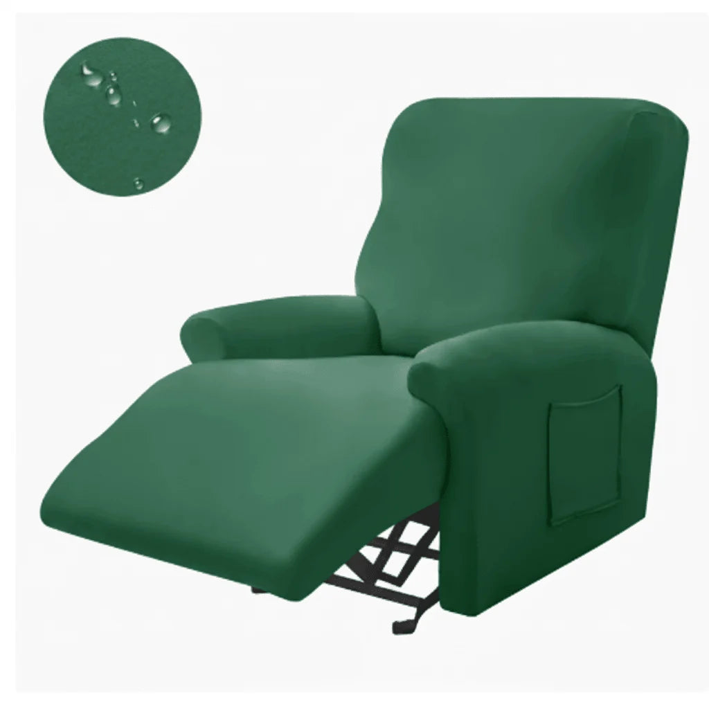 Recliner Cover Thick Padded With Cup Holders & Side Pockets