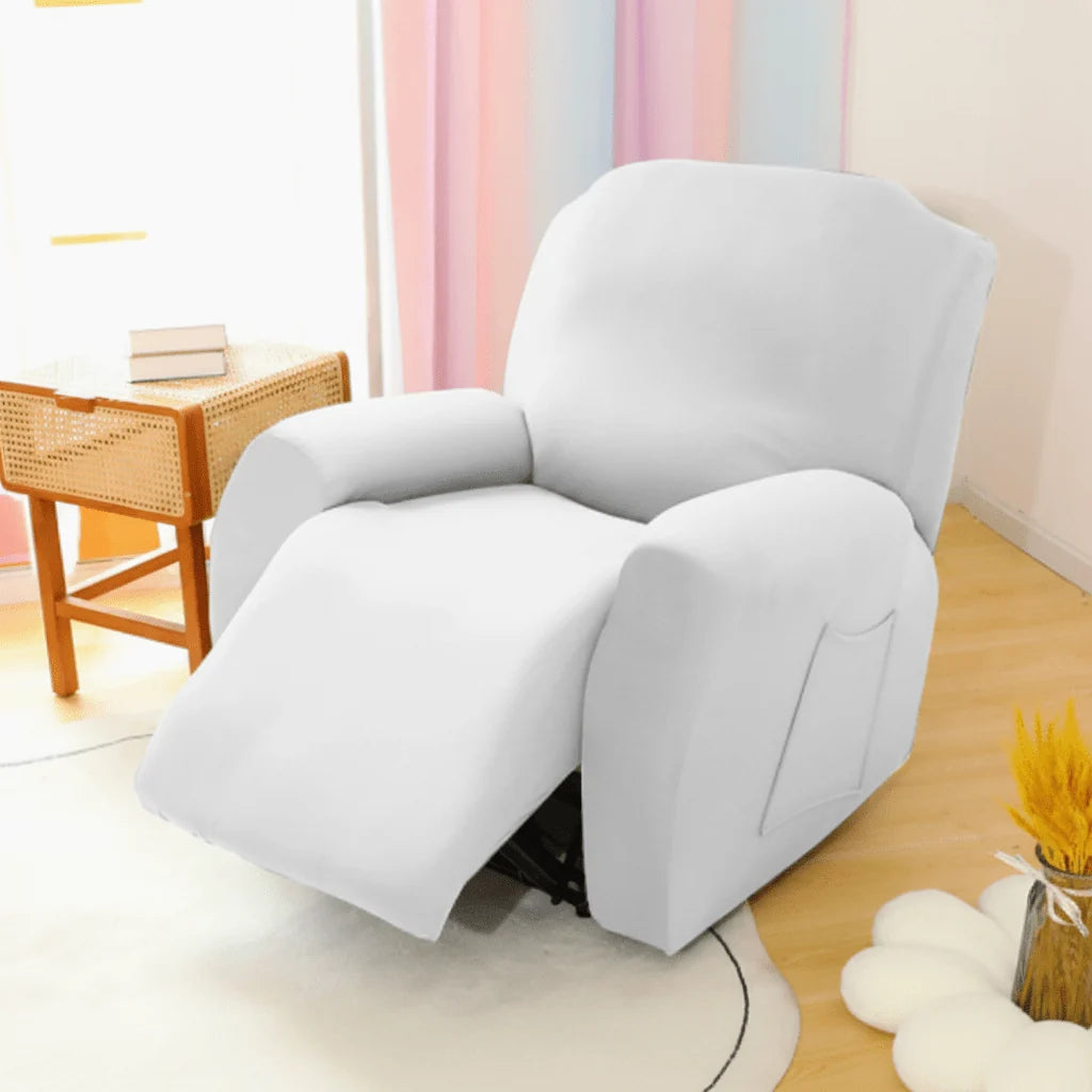 Recliner Cover Thick Padded With Cup Holders & Side Pockets