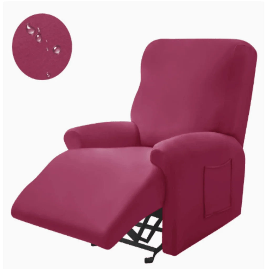 Recliner Cover Thick Padded With Cup Holders & Side Pockets
