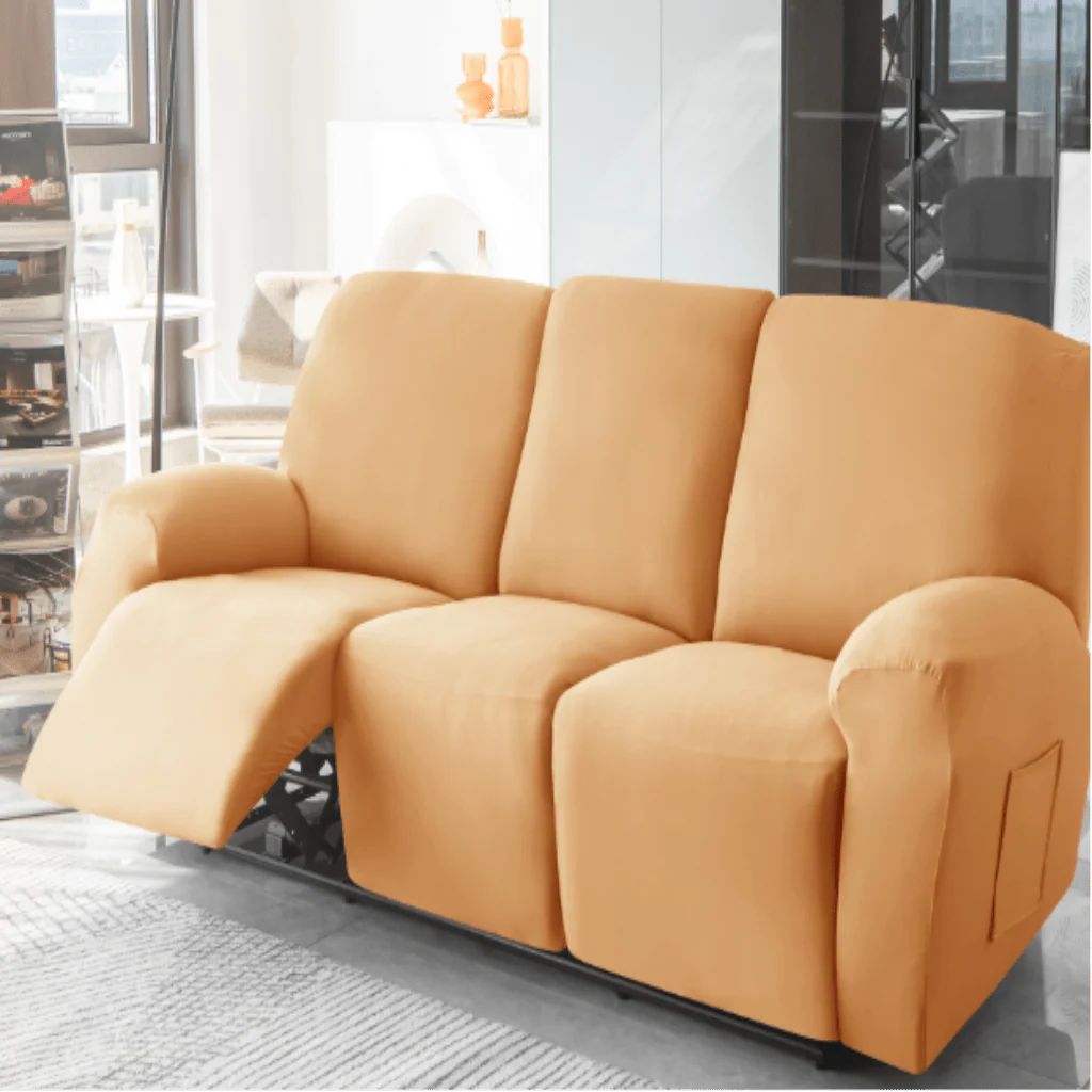 Recliner Cover Thick Padded With Cup Holders & Side Pockets