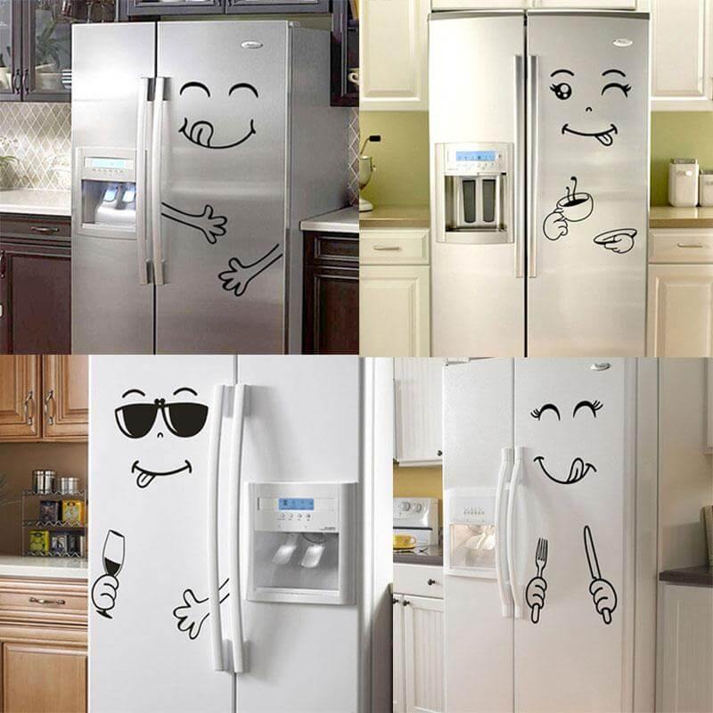 Refrigerator Sticker Waterproof Removable Cartoon Design