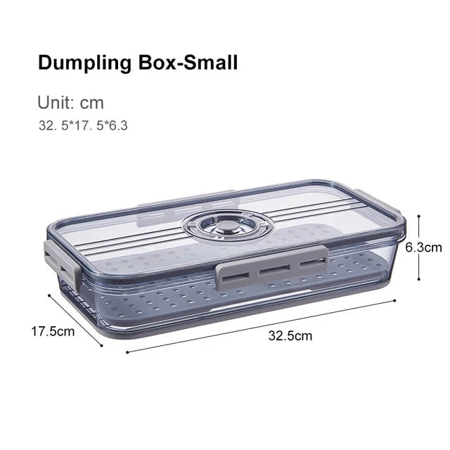 Refrigerator Storage Box Clear Plastic Opening Lid
