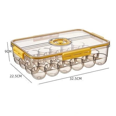 Refrigerator Storage Box Clear Plastic Opening Lid