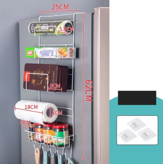 Refrigerator Storage Rack Multi-Layer Nail-Free Rust-Resistant