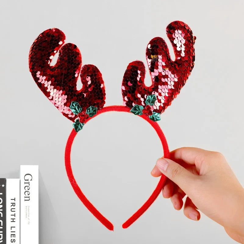 Reindeer Headband Soft Felt One Size Fits All
