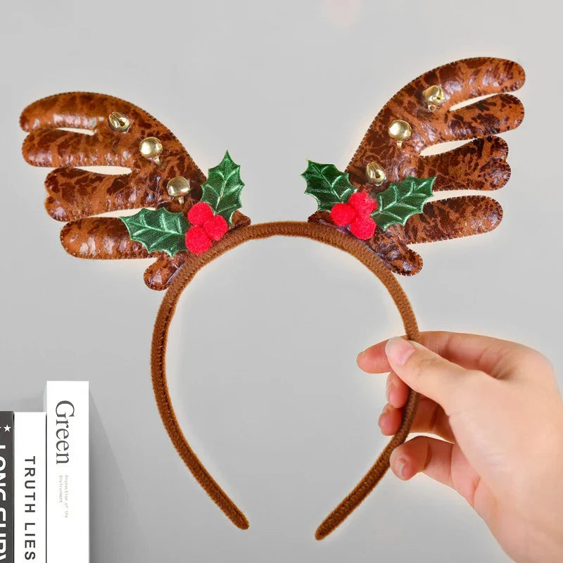 Reindeer Headband Soft Felt One Size Fits All