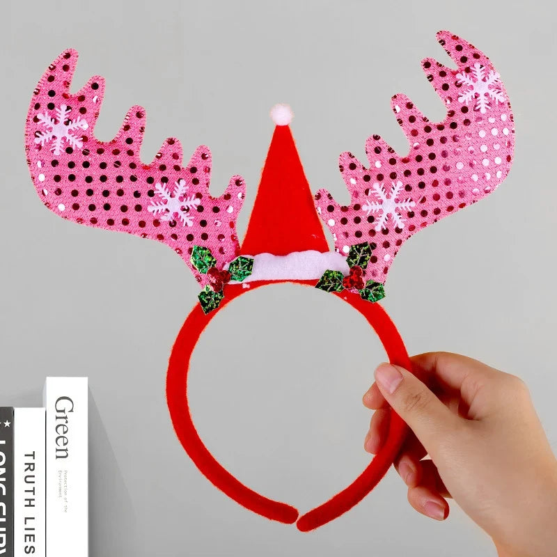Reindeer Headband Soft Felt One Size Fits All