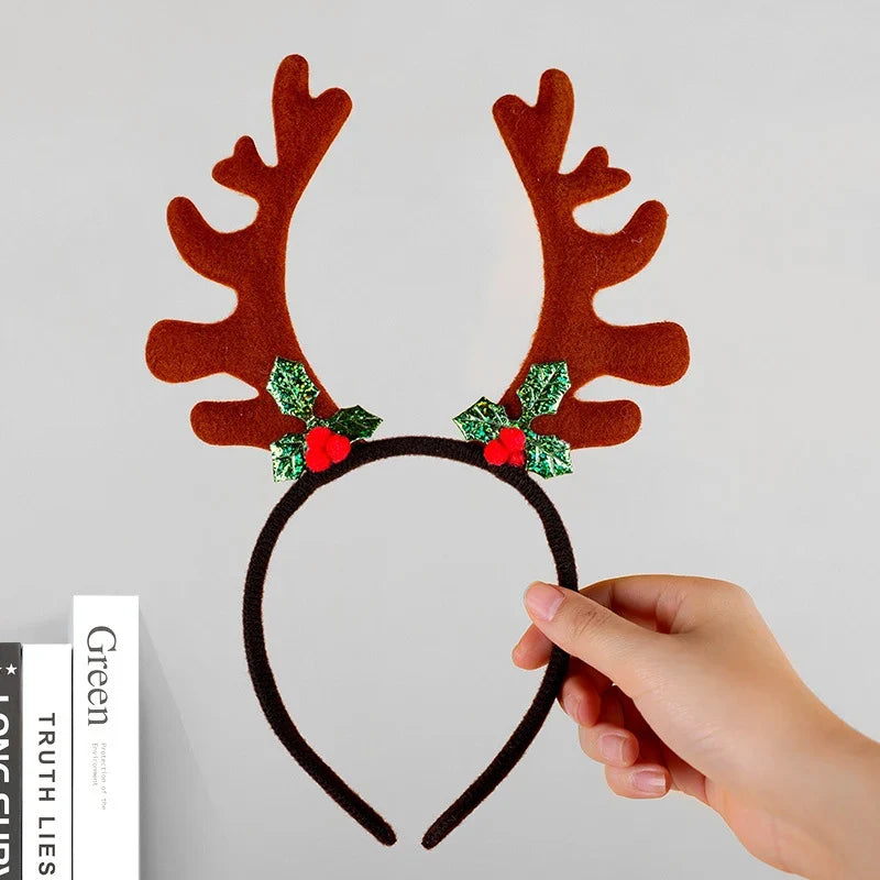 Reindeer Headband Soft Felt One Size Fits All