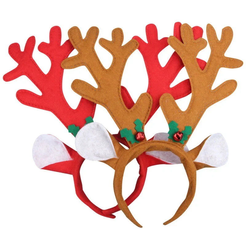 Reindeer Headband Soft Felt One Size Fits All