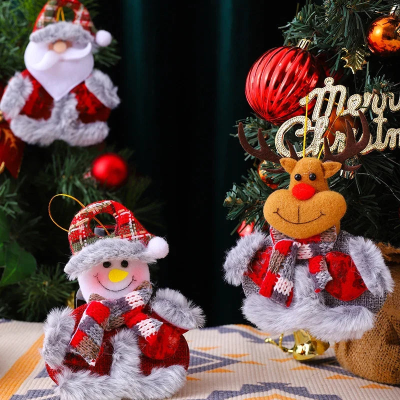 Reindeer Tabletop Figure Felt & Plush Festive Scarf